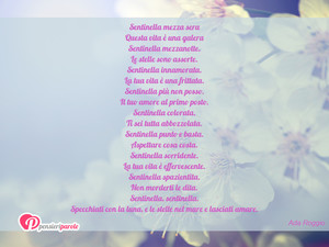 Sentinella - Immagine con frase di Ada Roggio - Sentinella mezza sera Questa vita è una galera...