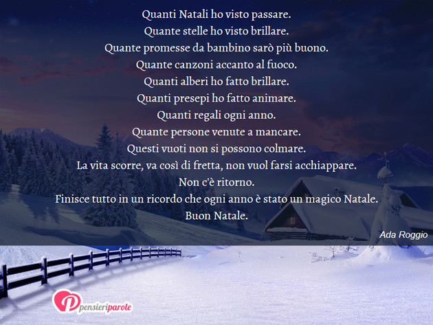 Immagine con augurio auguri di natale di Ada Roggio - Quanti Natali ho visto passare. Quante stelle...