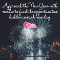 Picture with quote happy new year by Michael Josephson - Approach the New Year with resolve to find the...