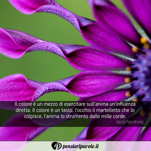 Immagine con frase di Vasilij Kandinskij (Kandinsky) - Il colore è un mezzo di esercitare sull'anima...