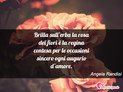 Immagine con poesia poesie personali di Angela Randisi - Brilla sull'erba la rosa dei fiori  la regina...