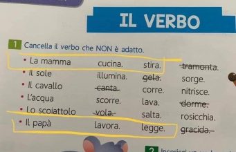 “La mamma stira, il papà lavora”: è polemica per un libro di scuola elementare