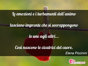 Immagine con frase di Elena Piccinini - Le emozioni e i turbamenti dell'animo...