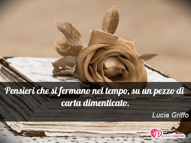  - Pensieri che si fermano nel tempo, su un pezzo...