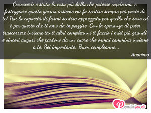 Immagine con frase di Anonimo - Conoscerti  stata la cosa pi bella che...
