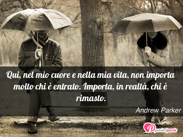 Immagine con frase vita di Fiorenzo Bufalo - Qui, nel mio cuore e nella mia vita, non...