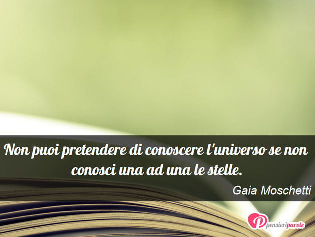 Immagine Con Frase Viaggi E Vacanze Di Gaia Moschetti Non Puoi Pretendere Di Conoscere L Universo