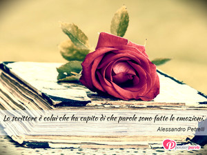 Immagine con frase di Alessandro Petrelli - Lo scrittore  colui che ha capito di che...