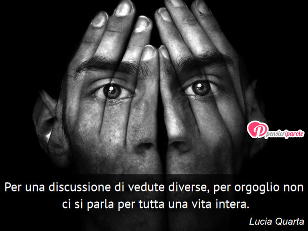Immagine con frase abuso di Lucia Quarta - Per una discussione di vedute diverse, per...