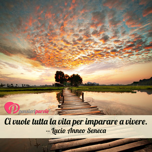 Immagine con frase di Lucio Anneo Seneca - Ci vuole tutta la vita per imparare a vivere e...
