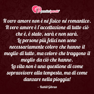 Immagine con frase di Kahlil Gibran (Gibran Khalil Gibran) - Il vero amore non  n fisico n romantico. Il...