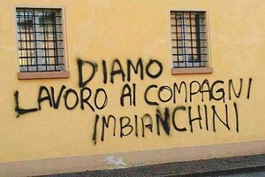 Immagine con frase di Anonimo - Diamo lavoro ai compagni imbianchini.