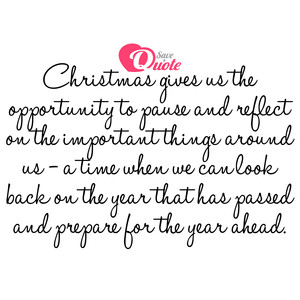 Image with quote by David Cameron - Christmas gives us the opportunity to pause...