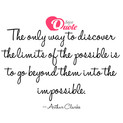 Picture with quote best quotes by Arthur Charles Clarke - The only way to discover the limits of the...
