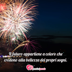 Immagine con frase di Eleanor Roosevelt - Il futuro appartiene a coloro che credono...