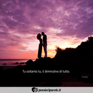 Immagine con frase di Fedez - Tu soltanto tu, il diminutivo di tutto.