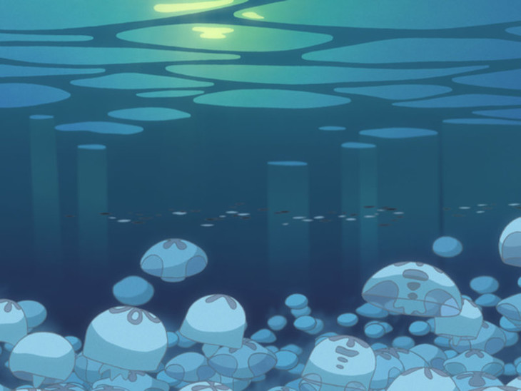 Ponyo sulla scogliera - fotogramma