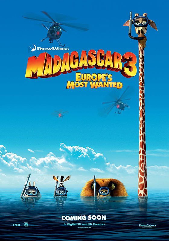 Madagascar 3: Ricercati in Europa - poster