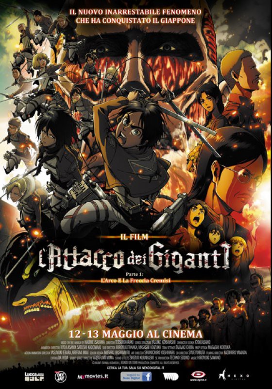 L'attacco dei giganti - il film Parte 1 - L'arco e la freccia cremisi - poster